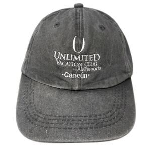 Caribbean Side Unlimited Vacation Club Cancun Gray One Size Baseball Cap Hat